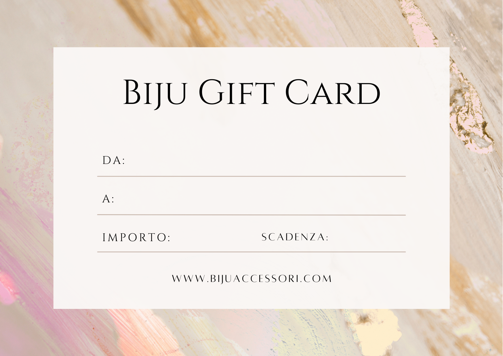BIJU GIFT CARD10